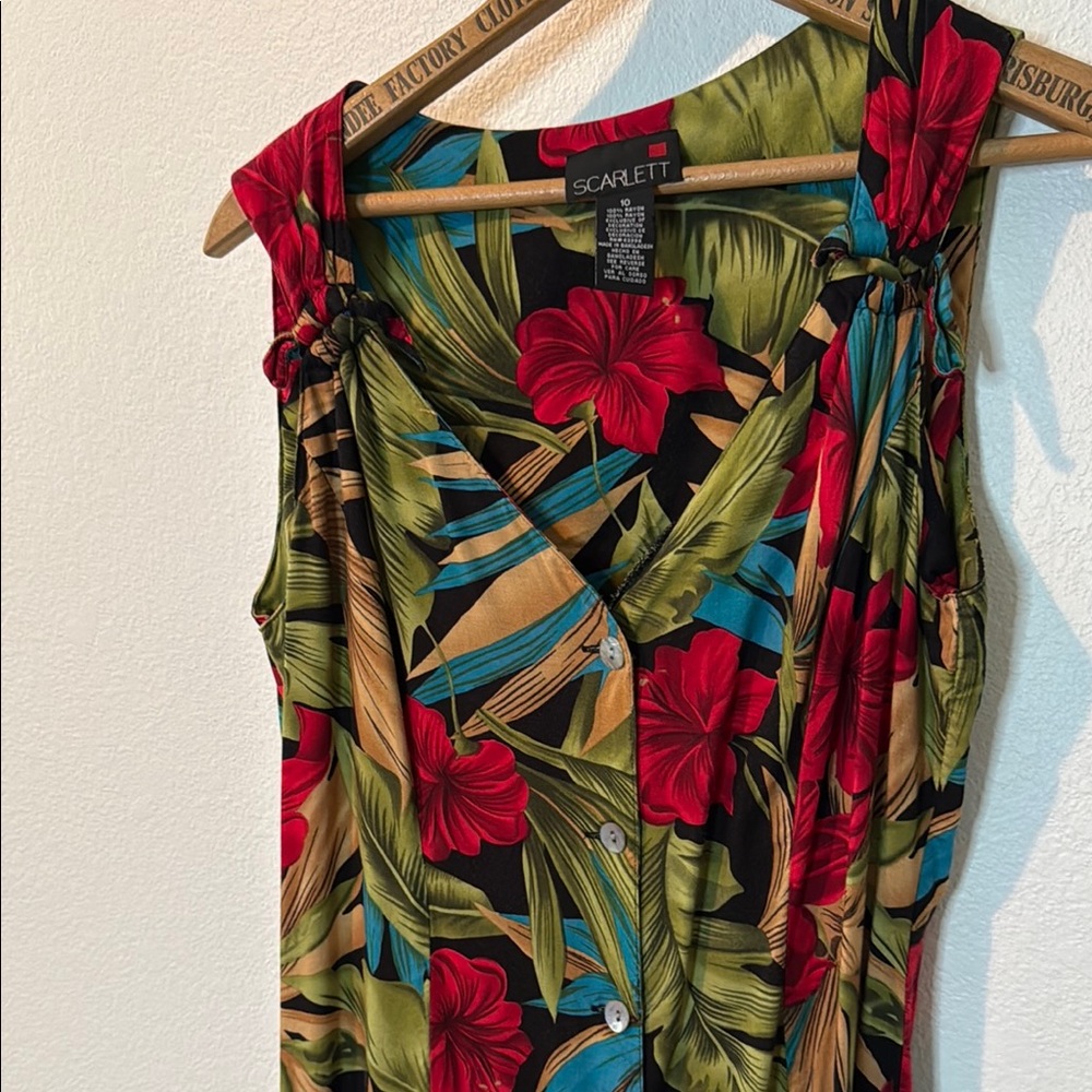 Vintage Scarlett Sleeveless Scoop Neck Sundress